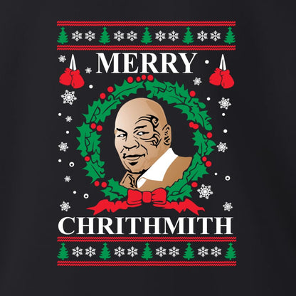 Wild Bobby Merry Chrithmith Ugly Christmas Sweater Unisex Crewneck Graphic Sweatshirt, Black, Small