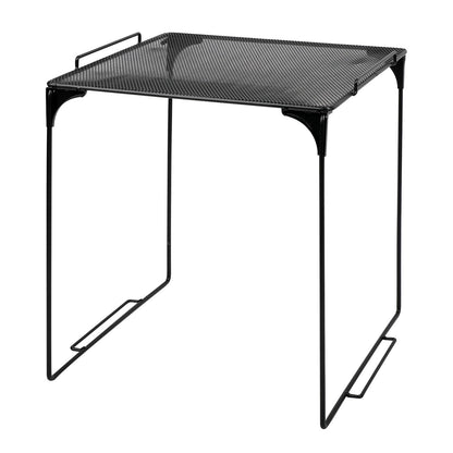 AUECOOME Locker Organizer Shelf Stackable Extra Locker Shelf for School Locker Organizer Storage Cabinet Accessories Suitable for School, Office, and Home use (1, Black)