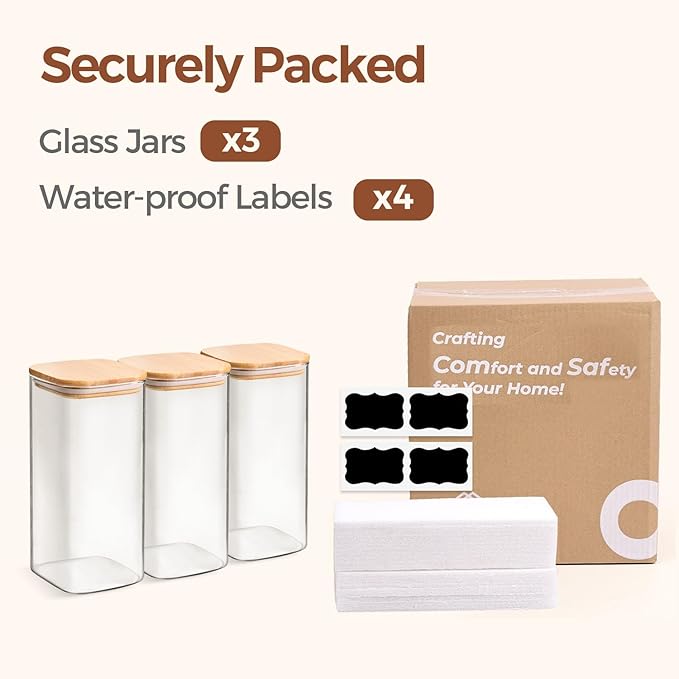 ComSaf Airtight Glass Storage Canister