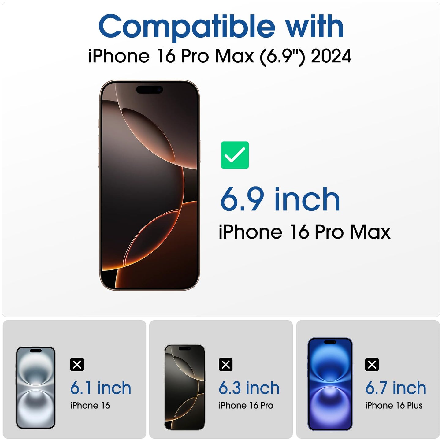amFilm Easiest Installation OneTouch for iPhone 15 Pro Max Screen Protector [6.7 Inch] Tempered Glass + Camera Lens Protector, Auto-Alignment Tech, Bubble Free, Case Friendly, Anti-Scratch [2+2 Pack]