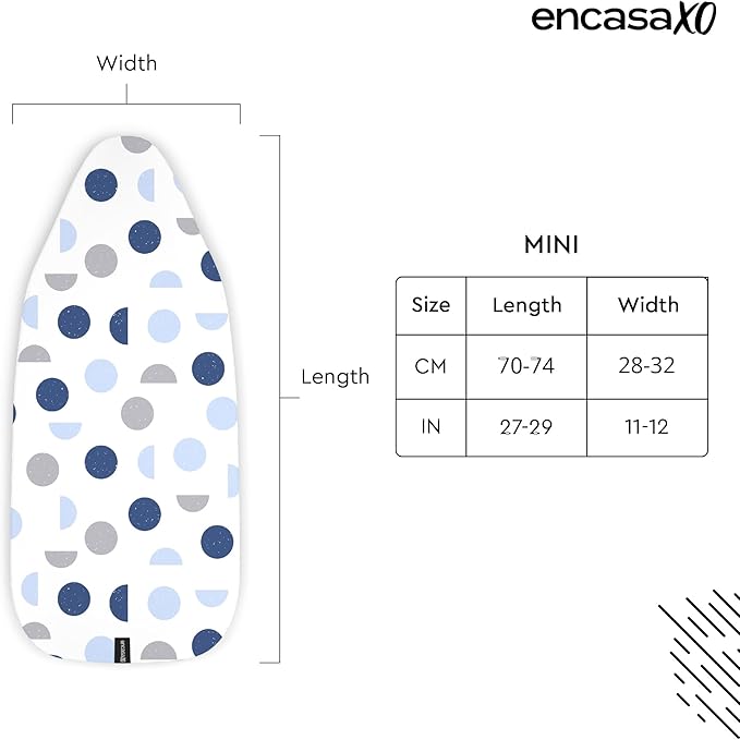 Encasa XO Ironing Board Cover and Pad 28"x12"