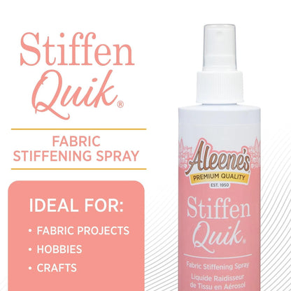 Aleene's 15581 Stiffen-quick Fabric Stiffening Spray (8oz),transparent, 236 ml