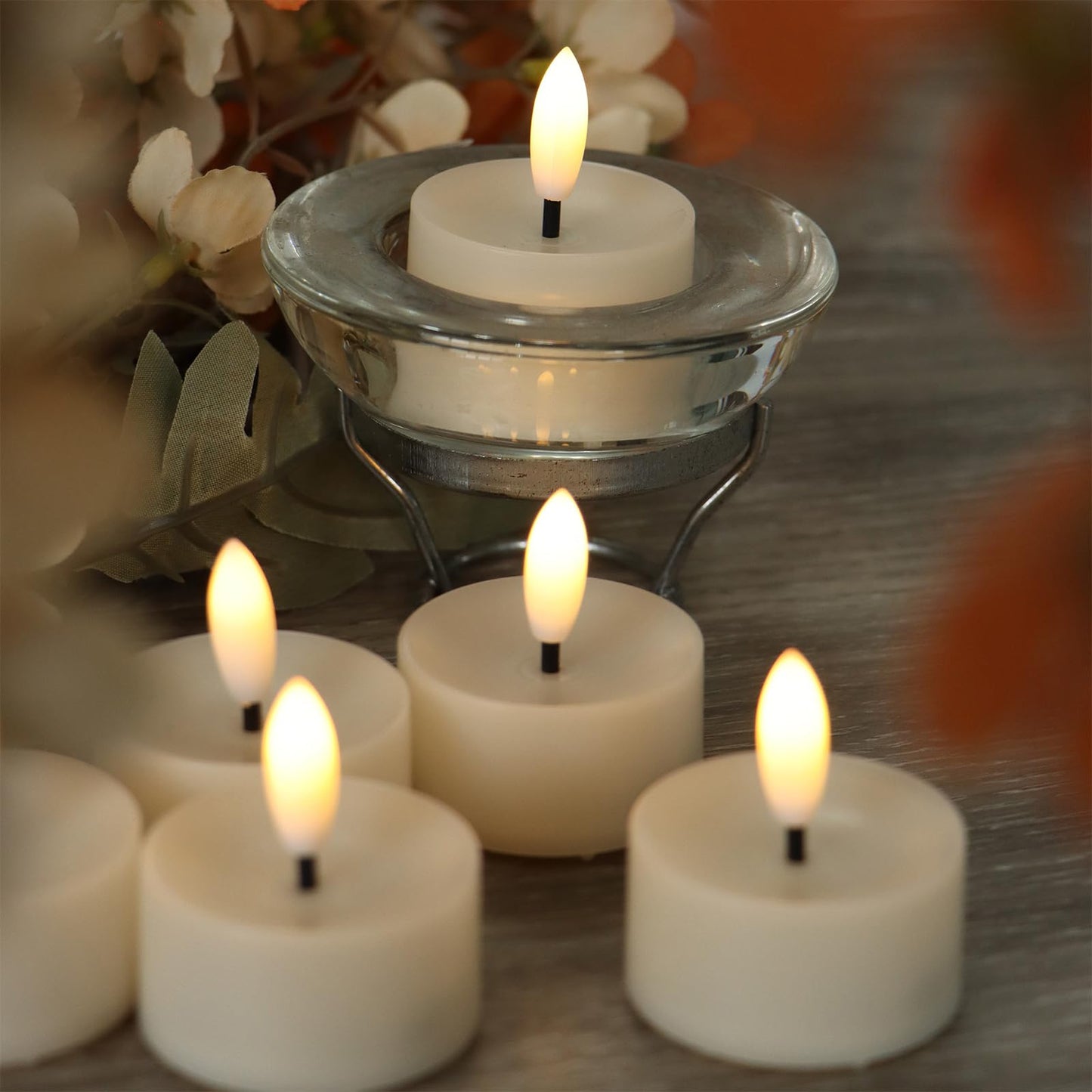 Flameless LED Tealight Candles, Battery Operated Fake LED Lights Electric Flickering Tea Lights for Wedding Party Halloween Christmas Party Theme Party, Holiday Decor Home Decorations, Set of 36