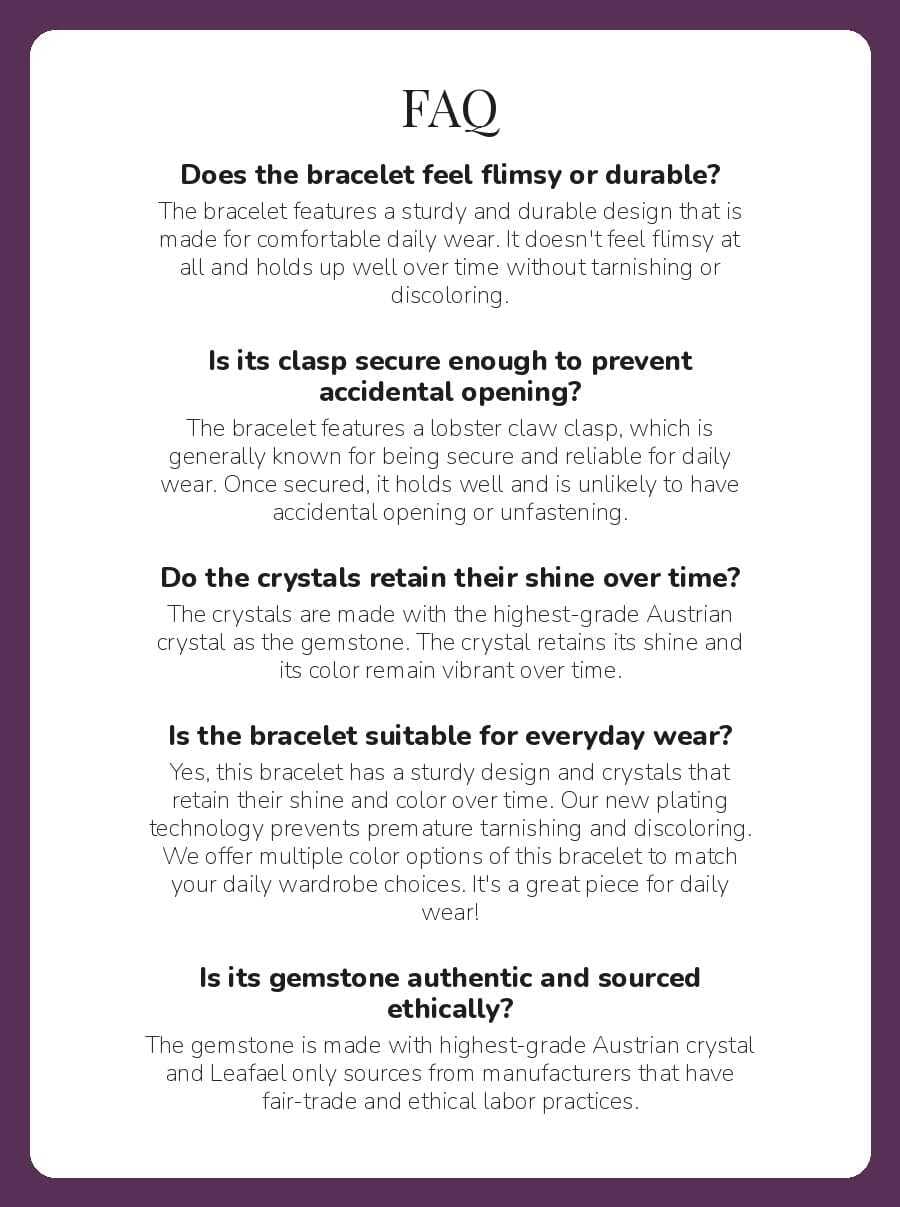 Leafael Infinity Love Heart Gift Bracelet for Women, April Birthstone Crystal, Crystal White, Silver Tone, 7-inch Chain and 2-inch Extender