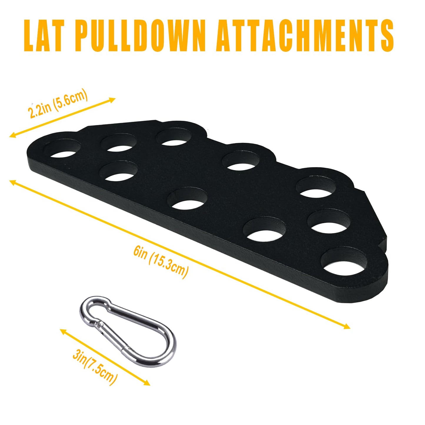 Multi-Grip Lat Pull Down Bar for Home Gym Fitness, Spreader Plate Lat Pulldown Attachments for Pulley System Cable Machine, Double to Single Cable Attachment Exercise Handle (MINI BAR)