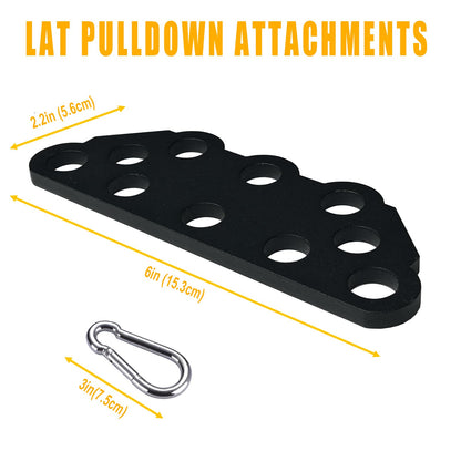 Multi-Grip Lat Pull Down Bar for Home Gym Fitness, Spreader Plate Lat Pulldown Attachments for Pulley System Cable Machine, Double to Single Cable Attachment Exercise Handle (MINI BAR)