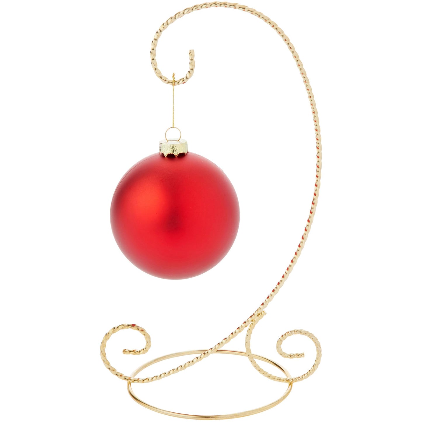 Bard's Twisted Gold-toned Ornament Stand, Medium, 9.5" H x 5.5" W x 5.5" D