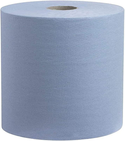 TPZ The Packaging Zone | Centre Feed Blue Rolls | Blue Recycled Paper Hand Towels | Multi-Purpose Use | 12 Pack