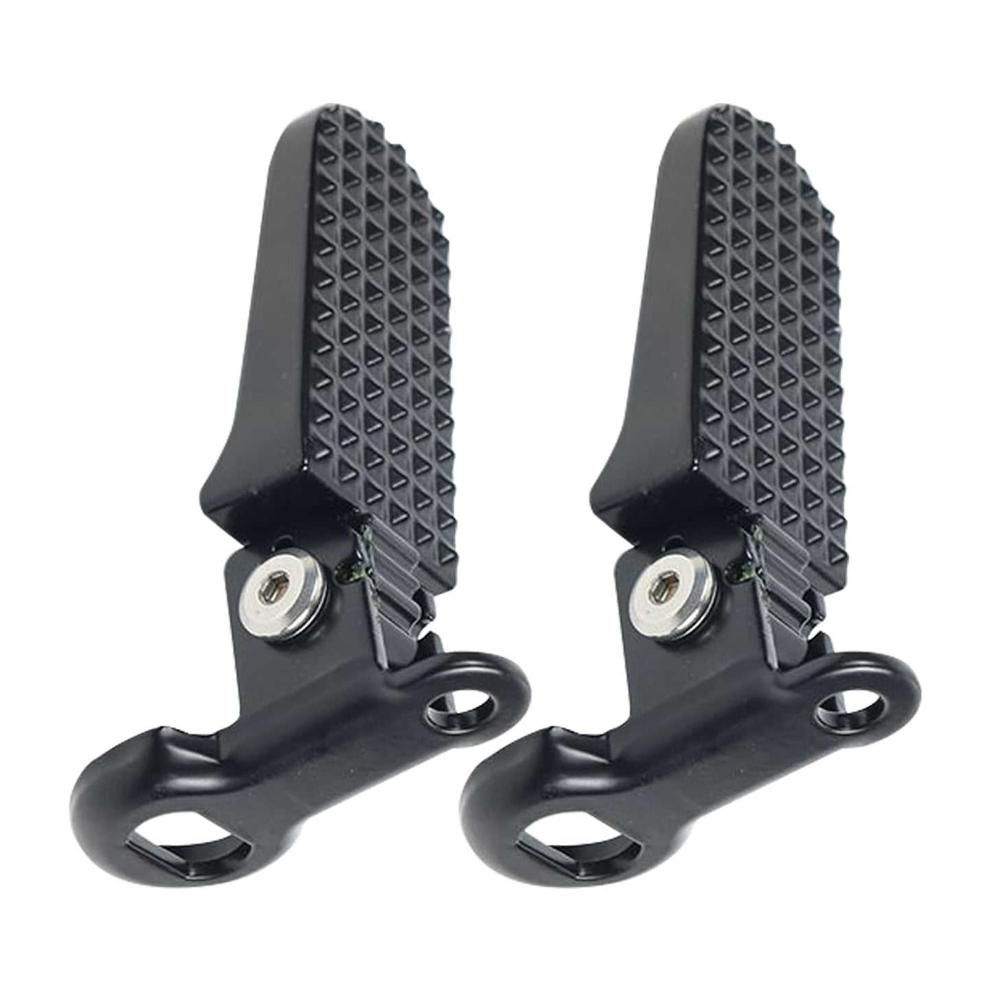 1 Pair Mini Bike Foot Pegs, Universal Foot Rest, Aluminium Alloy Non-Slip Bike Pegs, Folding Rear Pedals for Mountain Bike, Folding Bicycle (Black)