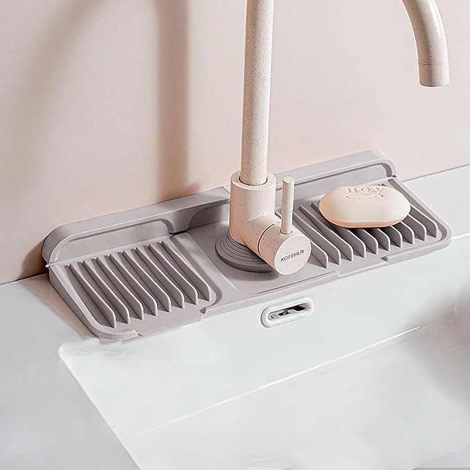 Button Style Faucet Drip Catcher – Silicone Faucet Mat