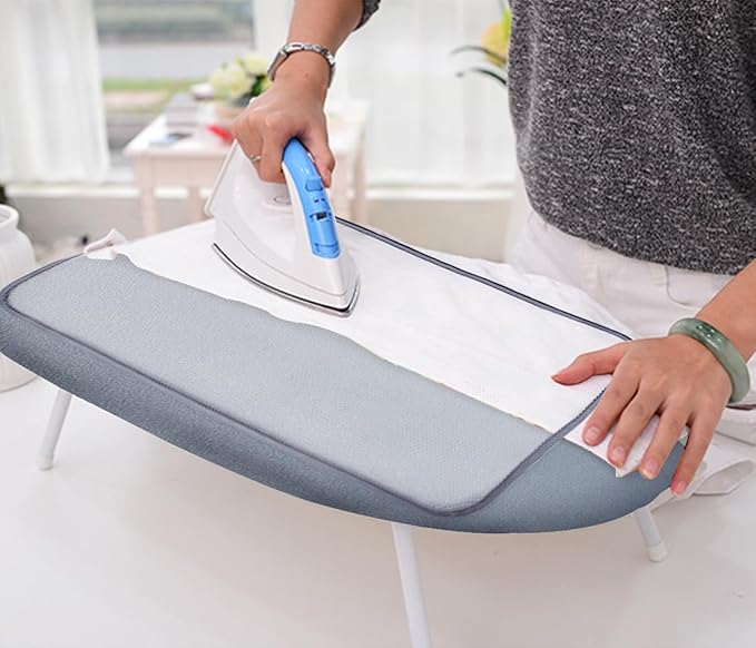 SheeChung 12.5"x32" Small Table Top Ironing Board Cover and Pad, Fits Mini