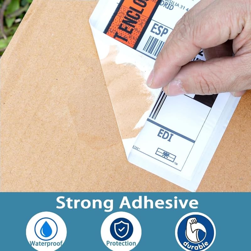 1000pcs 4.5”x5.5” Packing List Envelopes Self-seal Packing Slip Envelope Pouches Shipping Label Sleeves Top Loading Packing List Enclosed Bags.