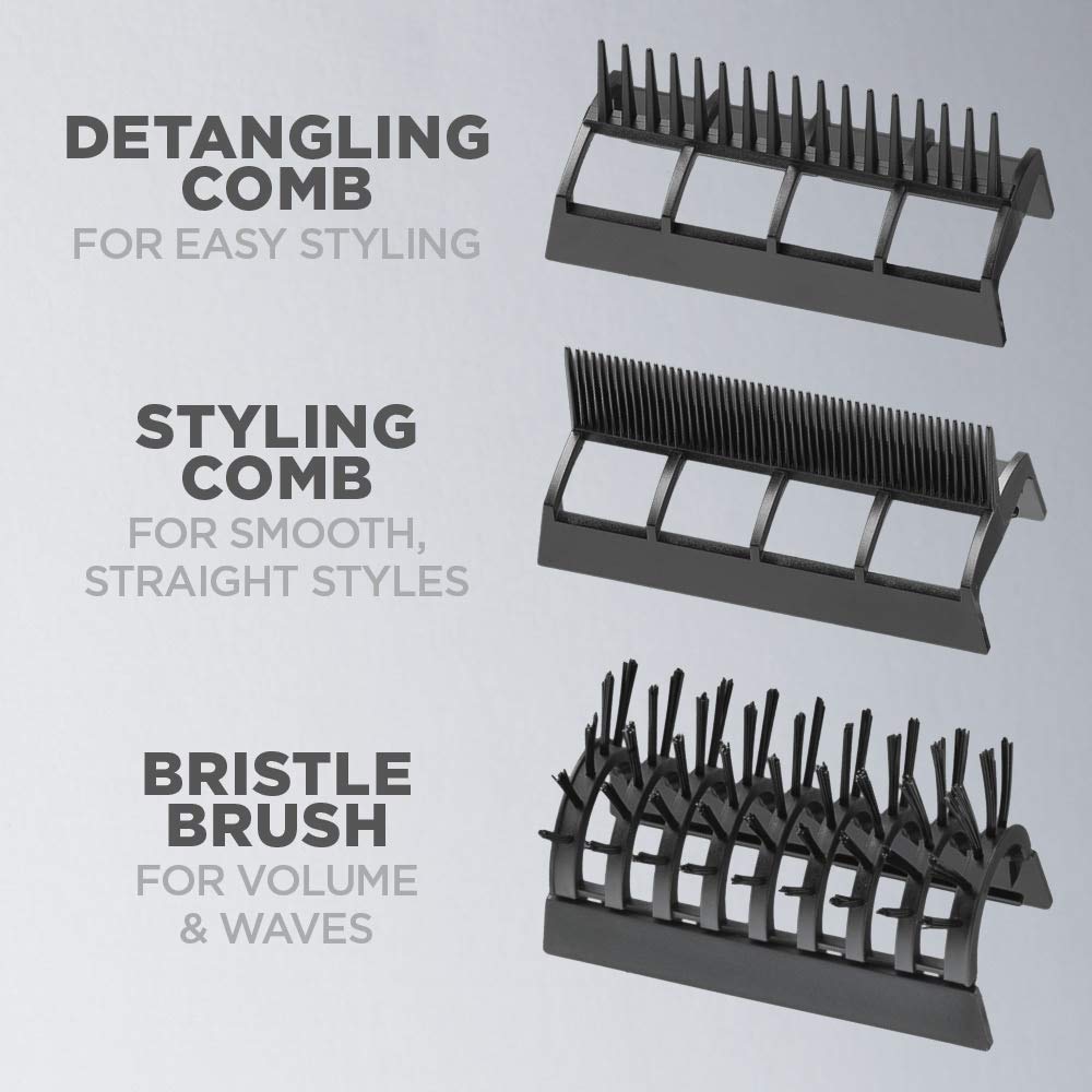 Conair 3-in-1 Styling Hair Dryer, 1875W Hair Dryer with Ionic Technology and 3 Attachments