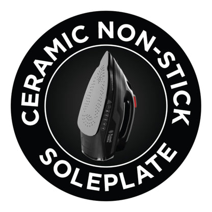 Russell Hobbs Steam Iron [3100W, 210 g/min extra steam boost, 70 g/min steam] Power Steam (350ml, ceramic soleplate, self-cleaning & spray water function, anti-limescale, drip stop) 20630