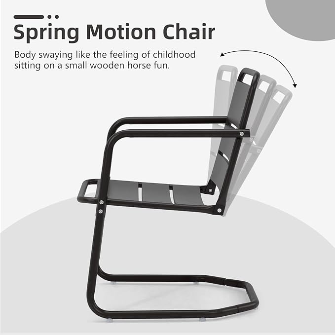 MELLCOM Patio Chairs Set of 2, Small Patio Furniture Set