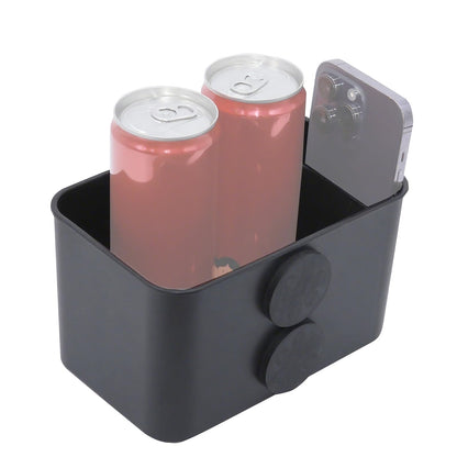 XYNOXRIDE Magnetic Storage Box for Metal Surfaces, Magnetic Cup Holder Magnet Organizer Holder Holds Phones Glasses Keys Tissues, Fits Golf Carts, Forklifts, Tractors, School Bus