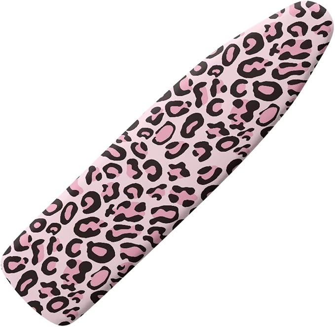Pink Leopard Print Design Tabletop Ironing Board Cover and Pad Standard Ironing