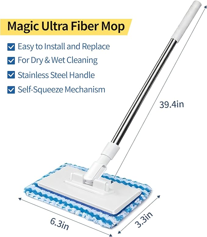 Disposables Dust Mini Mop 2026 New Lazy Mop Magnetic Clip Zero Touch on Snap