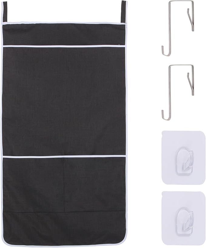 Black Hanging Laundry Hamper Bag, XL Door Hanging Hamper