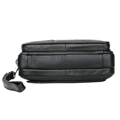 KPYWZER Leather Clutch Purse Wallet Men Wrist Bag, #00black, Business