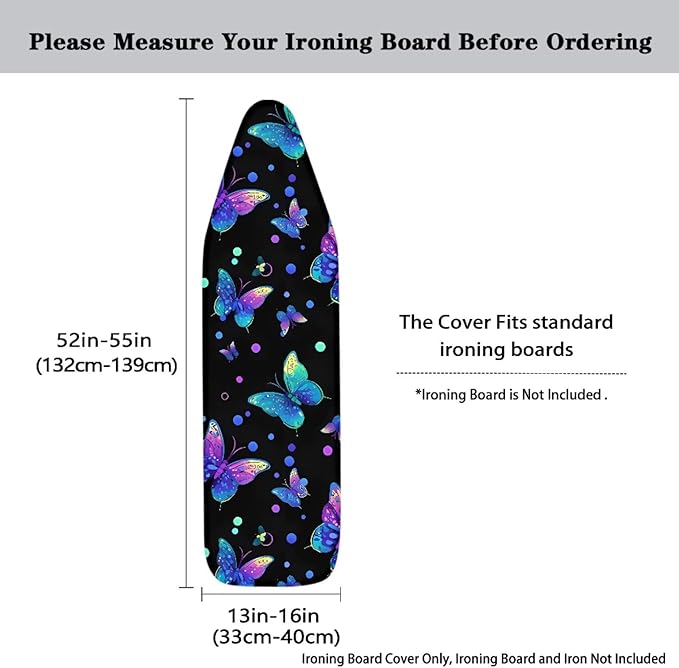 Butterfly Ironing Board Cover and Pad Heat Insulation Covers Stain Resistant
