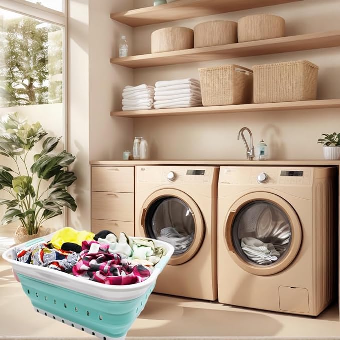 SAMMART 42L Collapsible Plastic Laundry Basket
