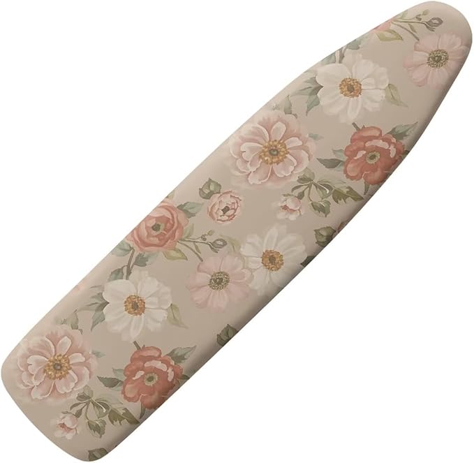 Floral Print Ironing Board Cover, Stretch Scorch Resistant Padding Elastic Edge