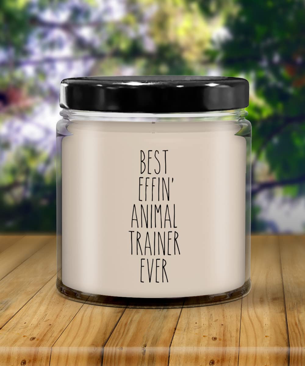 Cute But Rude Gift for Animal Trainer Best Effin' Animal Trainer Ever Candle 9oz Vanilla Scented Soy Wax Blend Candles Funny Coworker Gifts