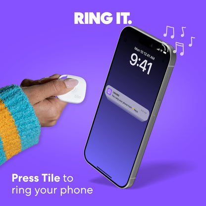 Tile by Life360 Mate - Bluetooth Tracker, Keys Finder and Item Locator for Keys, Bags and More. Phone Finder, Both iOS and Android Compatible, Pack of 1 (White)