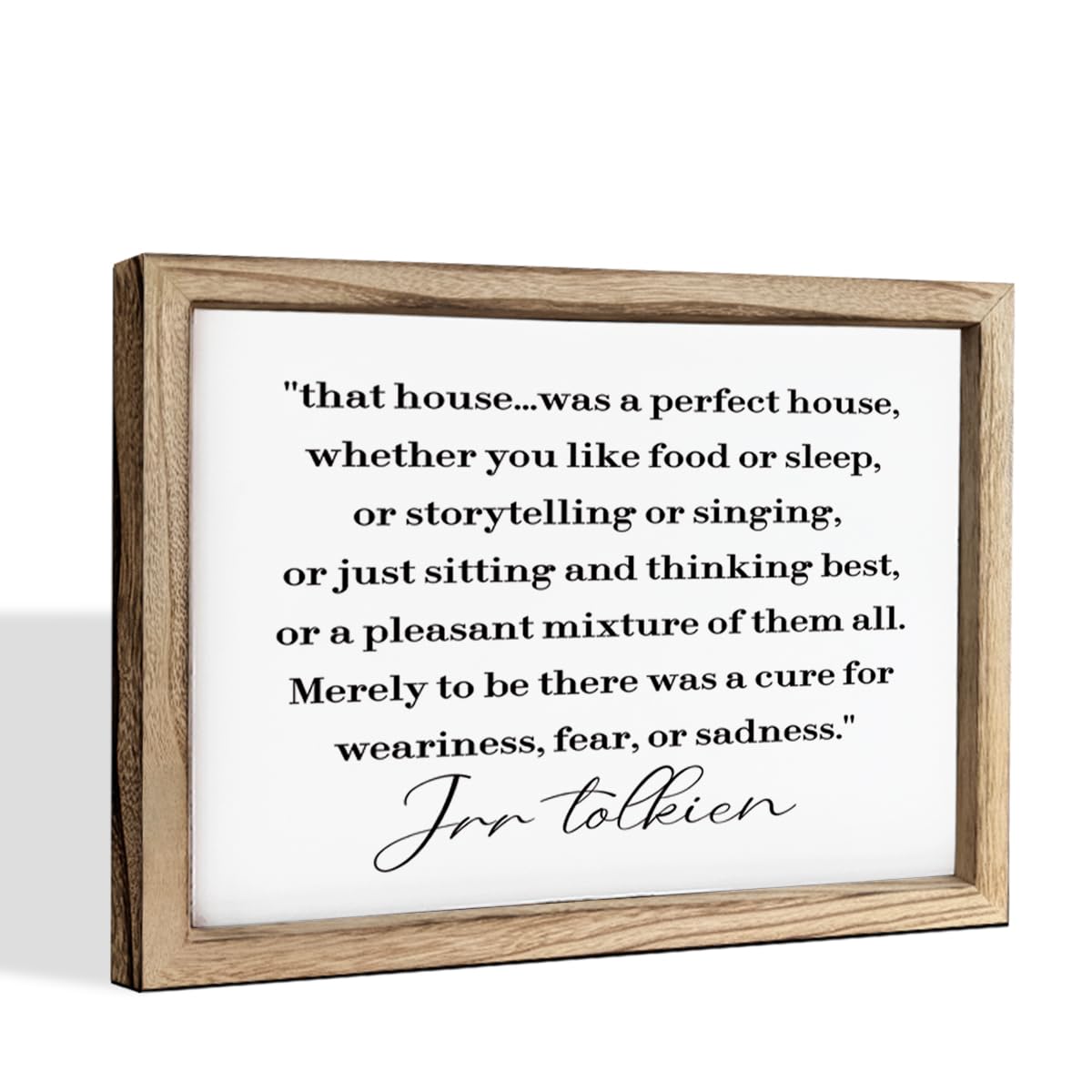 That House Was a Perfect House Wood Sign, Tolkien wood sign, Tolkien Quote Farmhouse Décor, Poetry Gift, Office Decor, Christian Wall Decor, Framed MDF Hanging Signs, Cheer Up Gift