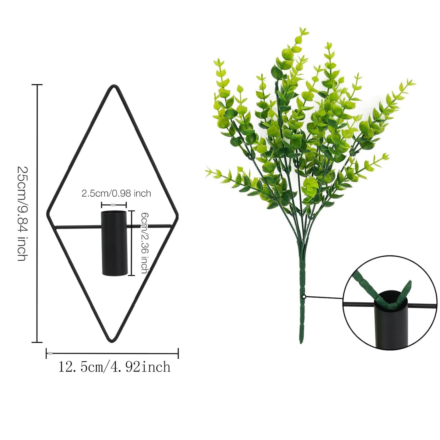 OrgMemory 3 Pack Wall Planters with Artificial Plants, Hanging Planter Vase Hanging Vases for Boho Home Decor, Wall Planters for Indoor Plants