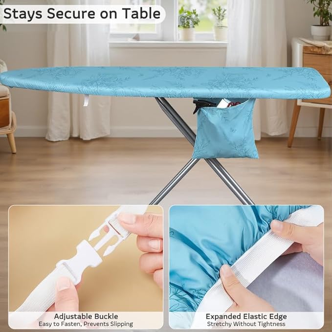 FIOBEE Ironing Board Cover and Pad Extra Thick Iron Board Pad