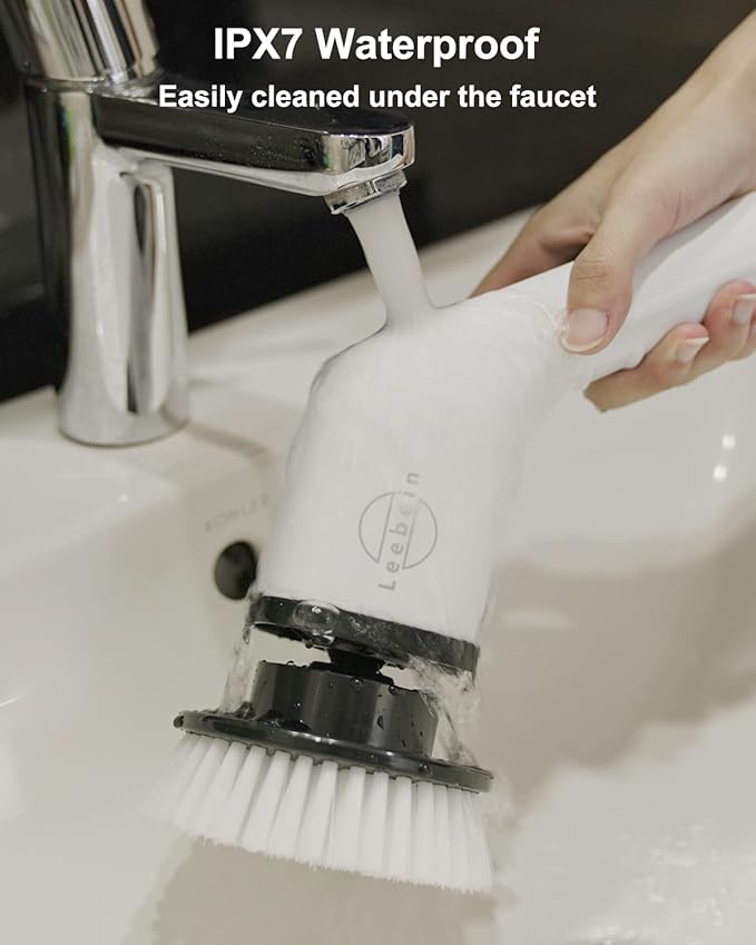 Leebein Electric Spin Scrubber, Cordless Cleaning Brush