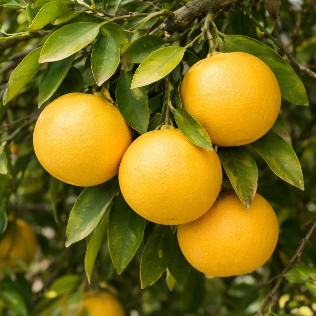 Ruby Red Grapefruit Tree - 2-5 Inch Tall Live Plant - Potted Sweet Grape Fruit Seedling - Citrus x paradisi 'Ruby Red'
