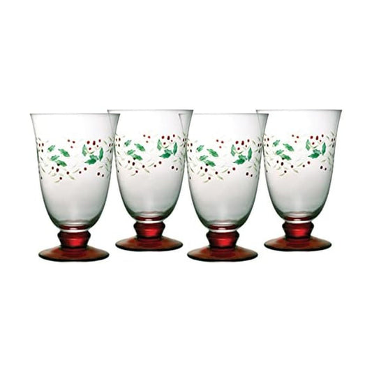 Pfaltzgraff Winterberry Set of 4 Water Goblets, 14 Ounce