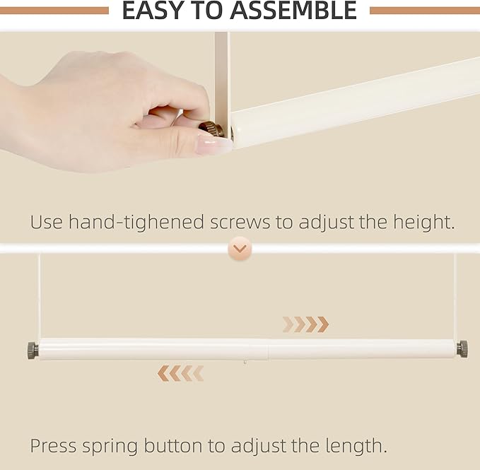 STORAGE MANIAC Adjustable Closet Rod Hanging Clothes Heavy Duty Closet Extender