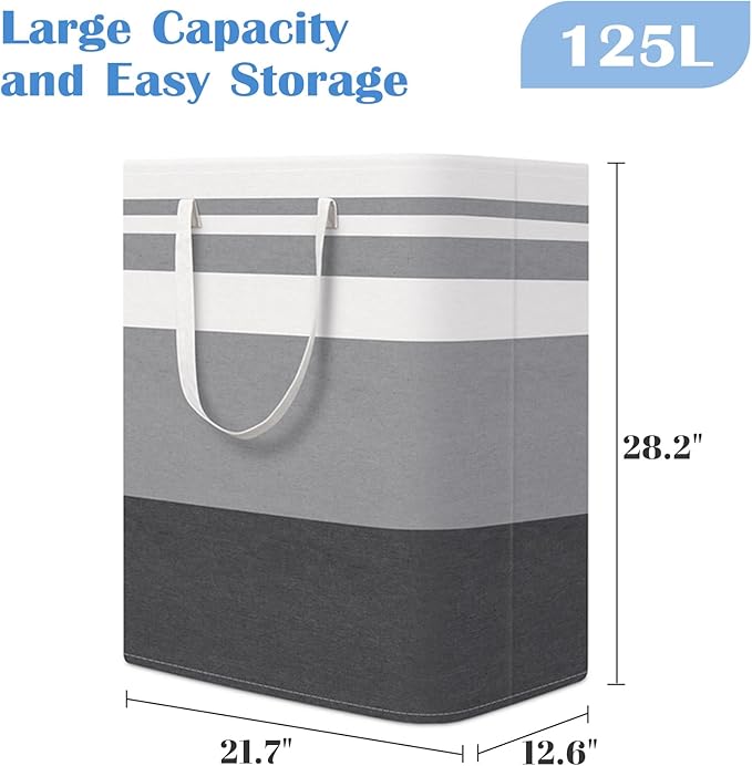 BlissTotes 3-Pack Laundry Basket, Freestanding＆Waterproof Laundry Hamper