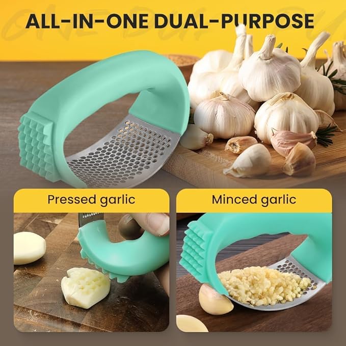 Stainless Steel Garlic Press Rocker Set, Garlic Press Rocker Stainless Steel