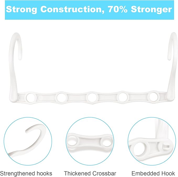 DUCOO 10 PCS Space Saving Hangers, 5-Hole Magic Hangers
