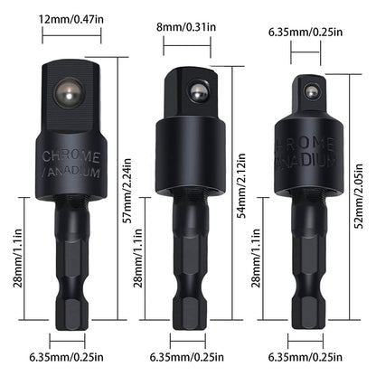 17Pcs Flexible Drill Bit Extension, Include 3Pcs Rotatable Socket Adapter 2Pcs Hex Shank 105° Right Angle Drill Attachment 10 Short Screwdriver Bits 90° Angled Bits and Bendable Extension