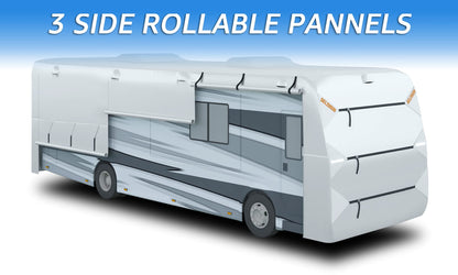 SELIMON 300D Top Class A RV Cover with Waterproof PU Coating Rip-Resistent & Anti-UV Winter Camper Cover Fits 40.1' to 43' Motorhome
