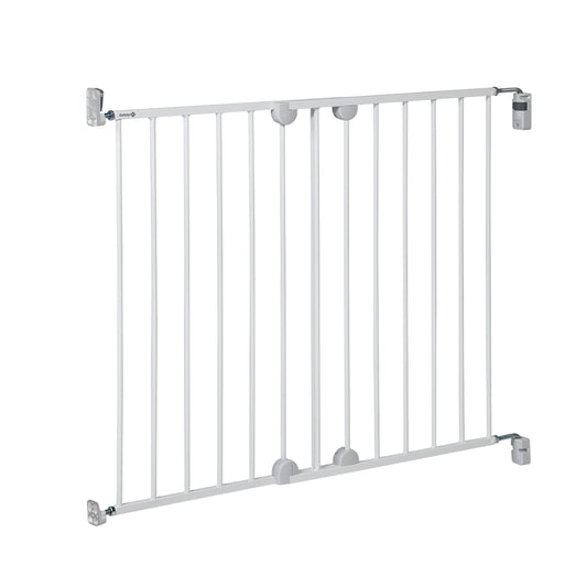 Safety 1st Wall Fix Extending, Safety Gate, Door and Stair Gate, Baby Gate also suitable for Dogs, Six Months to Two Years, Metal White (Pack of 1)