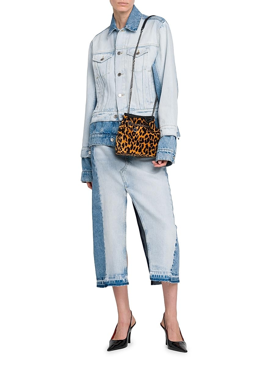 Stella McCartney, Leopard Jacquard Bucket Bag, Leopard