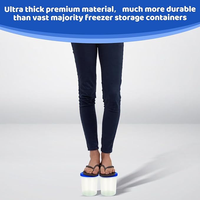 Food Storage Containers with Twist Top Lids, Ultra Thick Airtight Plastic