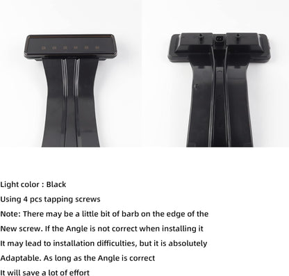 Dasbecan Spare Tire Holder Bracket Tire Carrier Rack Compatible with Jeep Wrangler JK 2007-2018 Replaces# 55397217AJ 68048581AA, High Center Mount 3rd Third Brake Light Assembly with Line,Black