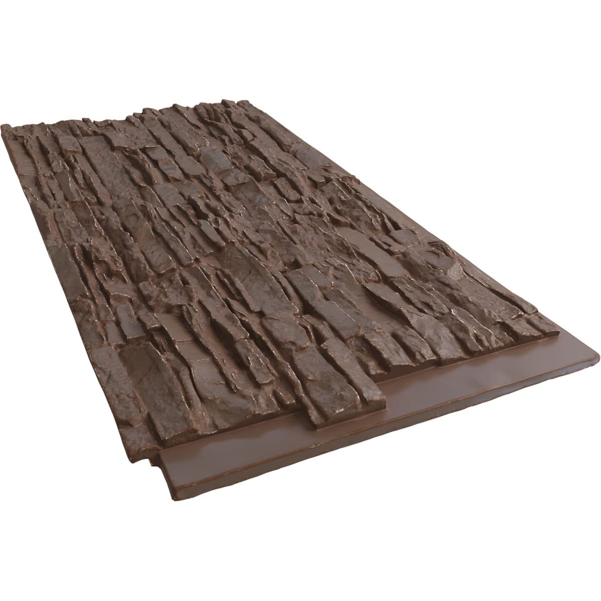 EverStone Canyon Ridge Faux Stone Panel, 45 3/4"W x 24 1/2"H x 1 1/4"D, Autumn Bronze Color