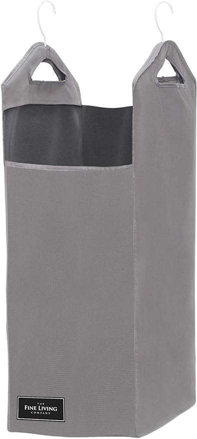 The Fine Living Co. Hanging Laundry Hamper Bag, Heavy Duty, Space Saving Closet