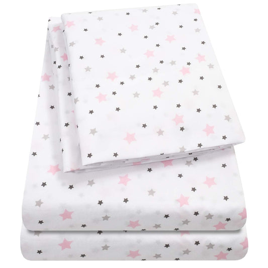 1500 Supreme Kids Bed Sheet Collection - Fun Colorful and Comfortable Boys and Girls Toddler Sheet Sets - Deep Pocket Wrinkle Free Soft and Cozy Bedding - Twin XL, Stars