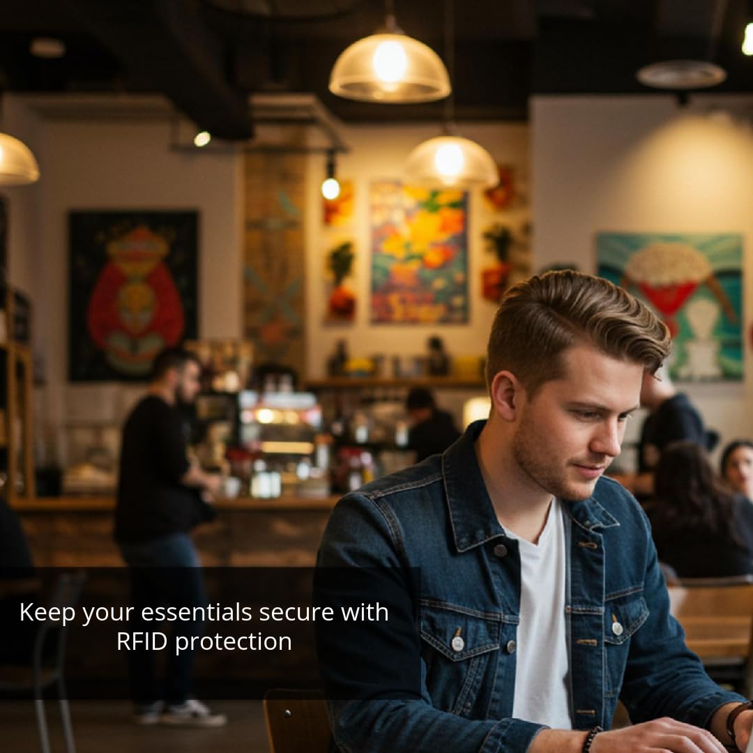 TRAVELINGO Metal Wallets for Men - Slim RFID Blocking Credit Card Holder, Walnut