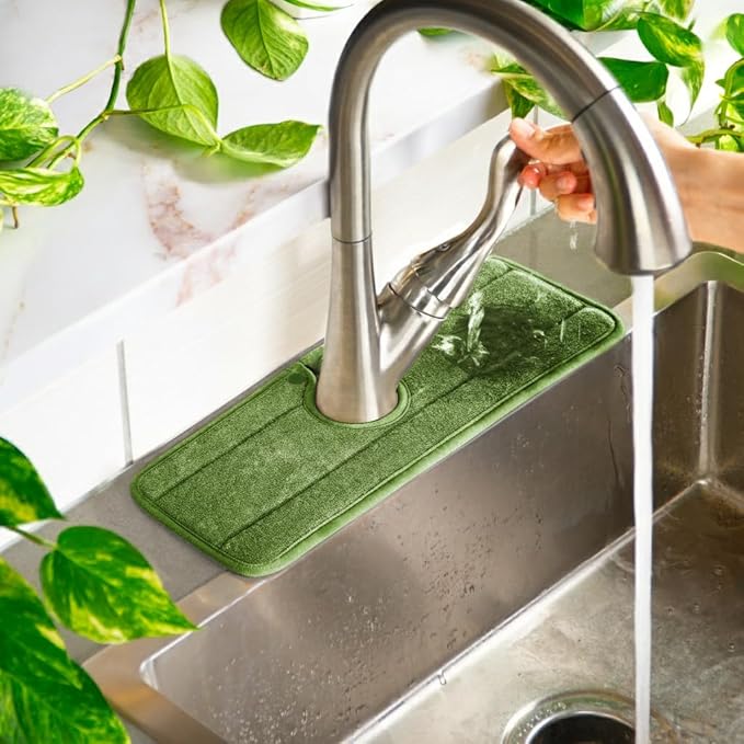 Ternal Original SINKMAT 15in Faucet Splash Guard Extra Long Microfiber Sink